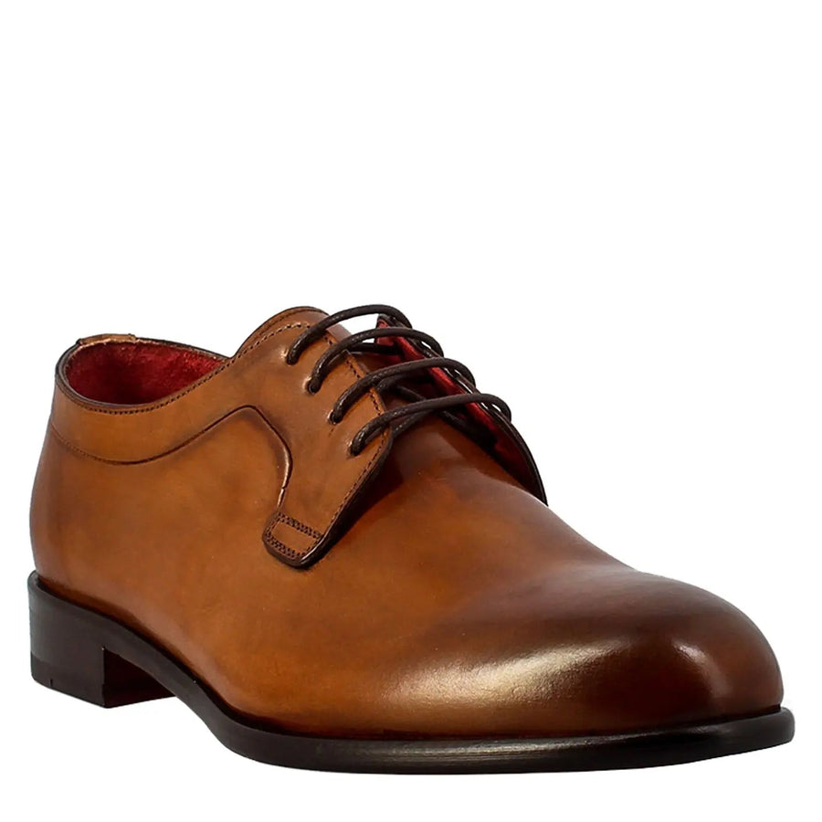 How should dress shoes fit - brown leather Derby shoes