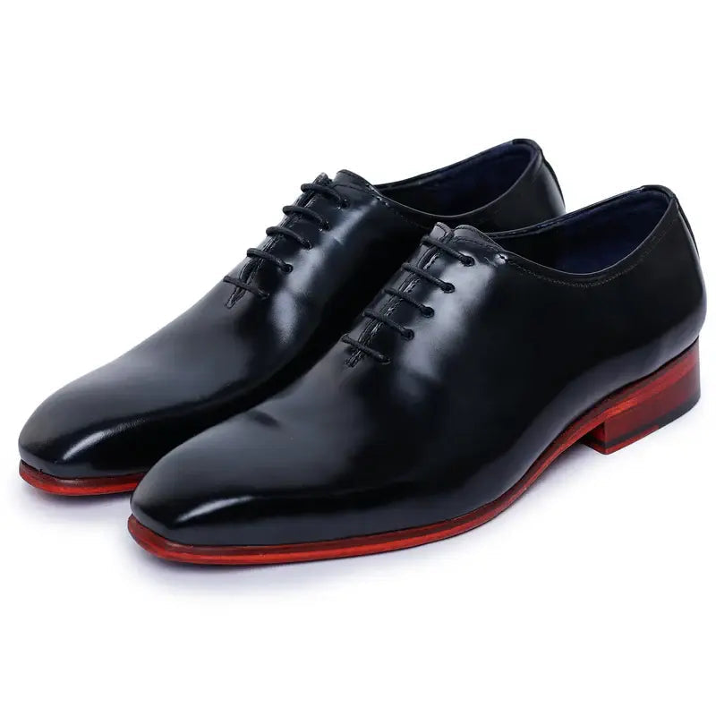 Black wholecut oxford wedding shoes for the groom