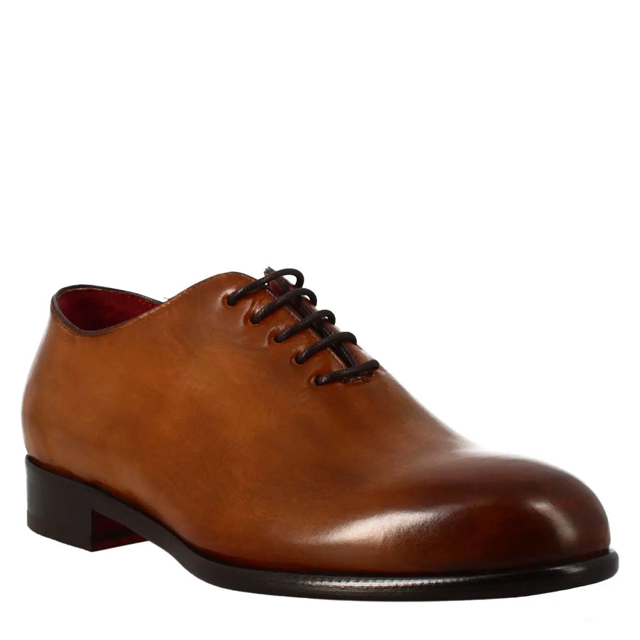 Sienna brown wholecut leather Oxford shoes for men, genuine Marcello Sarto product image