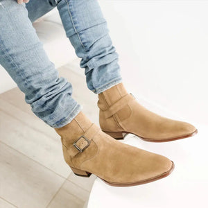 Beige Suede Jodhpur Boots for Men | Marcello Sarto
