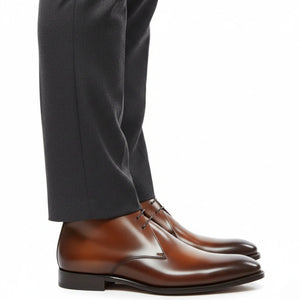 Brown Leather Chukka Boots for Men, Handmade | Marcello Sarto