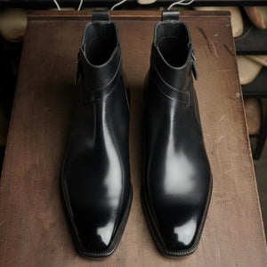 Black Leather Jodhpur Boots for Men, Handmade | Marcello Sarto