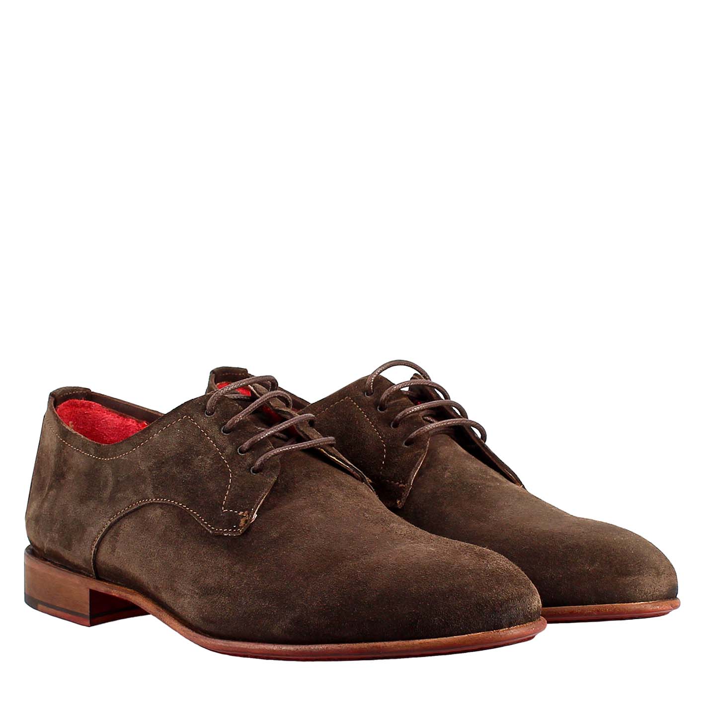 Brown Suede Derby Shoes for Men | Marcello Sarto